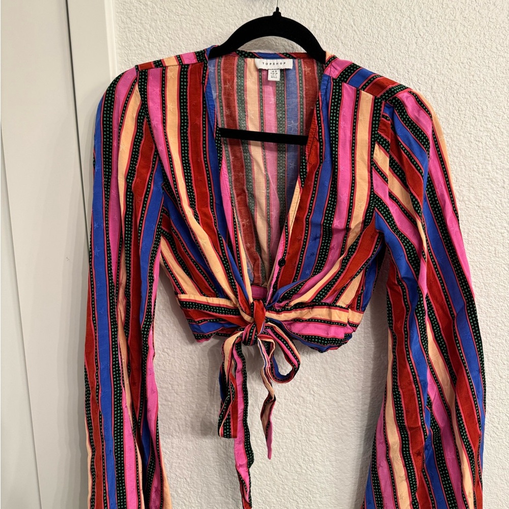 Topshop Multicolor Striped Blouse
